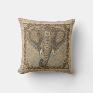 Vintage, Elephant, Classic Ornament Cushion