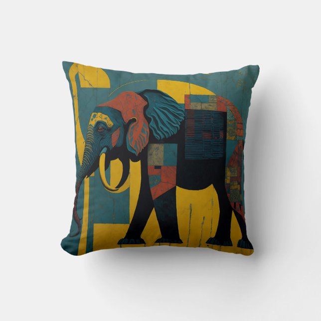 vintage elephant cushion (Front)