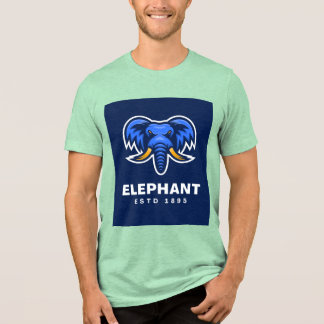 Vintage Elephant ,Est 1895 Blue mascot Tshirt
