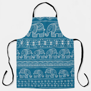 Vintage Elephant Frame Illustration Apron
