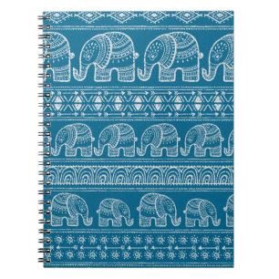Vintage Elephant Frame Illustration Notebook