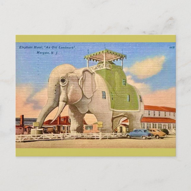 Vintage Elephant Hotel  Postcard (Front)