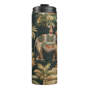Vintage Elephant Jungle Tumbler – Exotic Tropical