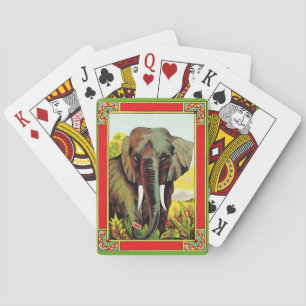 Vintage Elephant Playing Cards