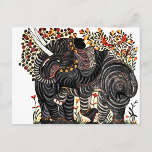 Vintage Elephant Postcard