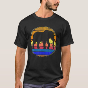 Vintage Elephant Retro Sunset Funny Animal Lover G T-Shirt
