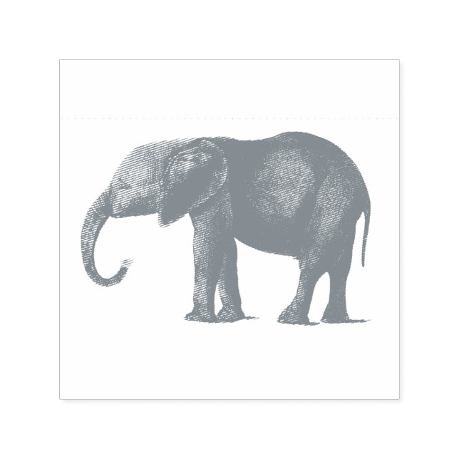 VINTAGE ELEPHANT RUBBER STAMP (Design)