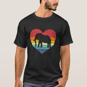Vintage Elephant Valentines Day Elephant Lover Men T-Shirt