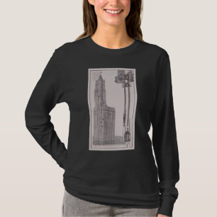 Vintage Elevator In A Skyscraper Illustrative Diag T-Shirt