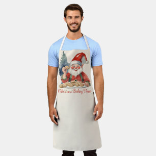 Vintage Elf  Christmas Cookie Baking Crew Apron