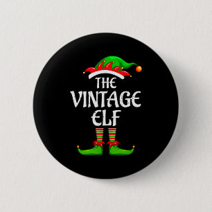 Vintage Elf Matching Family Group Christmas Party  6 Cm Round Badge