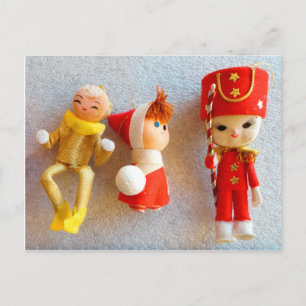 Vintage ELF ornament CHRISTMAS postcard