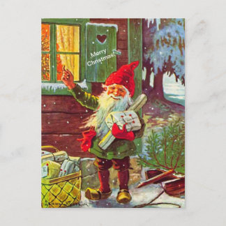 Vintage Elf Swedish Gnome Tomte (copy) Postcard