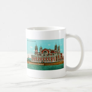 Vintage Ellis Island, New York City Coffee Mug