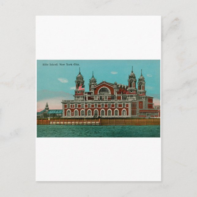 Vintage Ellis Island, New York City Postcard (Front)