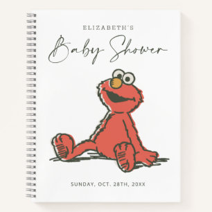 Vintage Elmo Baby Shower Guest & Gift List Notebook