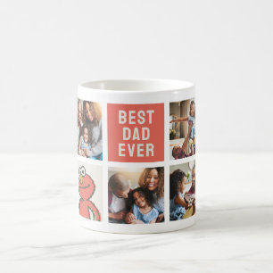 Vintage Elmo Best Dad - Photo Collage Coffee Mug