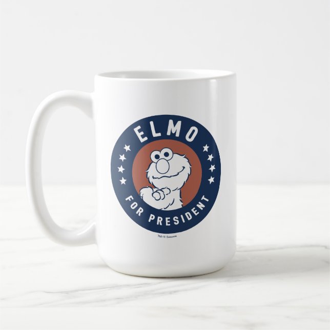 Vintage Elmo for President Badge Coffee Mug (Left)