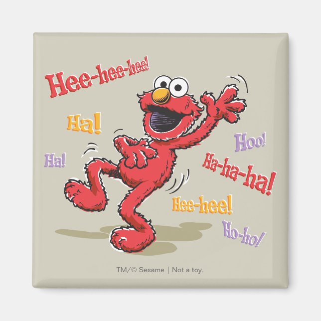 Vintage Elmo Hee-hee! Magnet (Front)