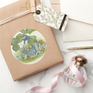 Vintage Elsa Beskow Flower Fairy  Classic Round Sticker