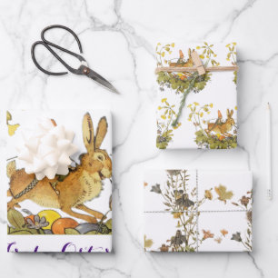 Vintage Else Wenz Vietor Happy Easter     Wrapping Paper Sheet