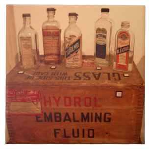 Vintage Embalming Fluid Photo Tile