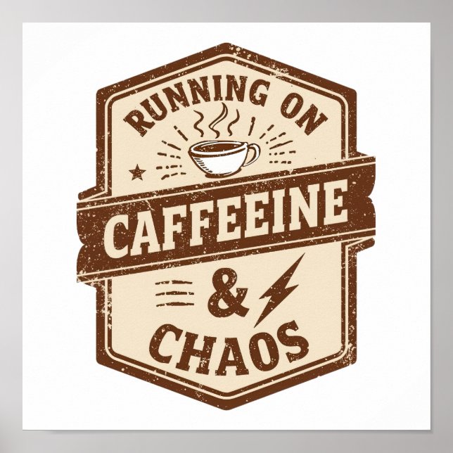 Vintage Emblem for Busy Parents Poster (Front)