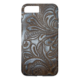 Vintage Embossed Brown Leather iPhone 8 Plus/7 Plus Case
