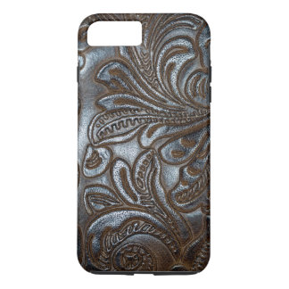 Vintage Embossed Brown Leather iPhone 8 Plus/7 Plus Case