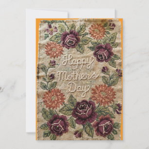 Vintage Embroidered Tapestry — Mother's Day Card