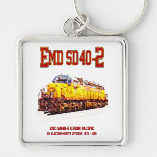 Vintage EMD SD40-2 Diesel Locomotive Key Ring