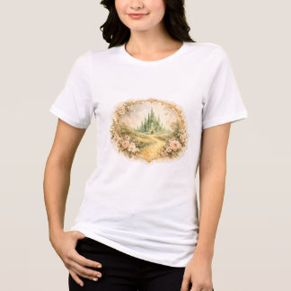 Vintage Emerald Castle  Tri-Blend Shirt