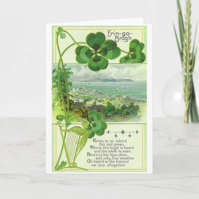 Vintage Emerald Isle St. Patrick's Day Card (Front)