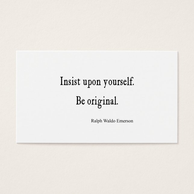 Vintage Emerson Inspirational Be Original Quote (Front)