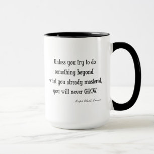 Vintage Emerson Inspirational Growth Mastery Quote Mug