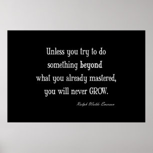 Vintage Emerson Inspirational Growth Mastery Quote Poster