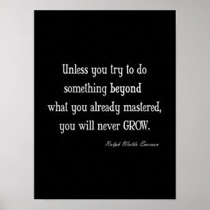 Vintage Emerson Inspirational Growth Mastery Quote Poster