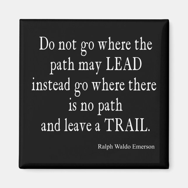 Vintage Emerson Inspirational Leadership Quote Magnet (Front)