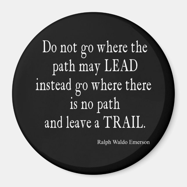 Vintage Emerson Inspirational Leadership Quote Magnet (Front)