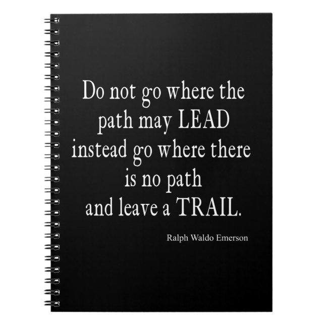 Vintage Emerson Inspirational Leadership Quote Notebook (Front)