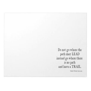 Vintage Emerson Inspirational Leadership Quote Notepad