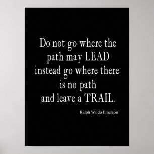 Vintage Emerson Inspirational Leadership Quote Poster