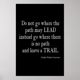 Vintage Emerson Inspirational Leadership Quote Poster