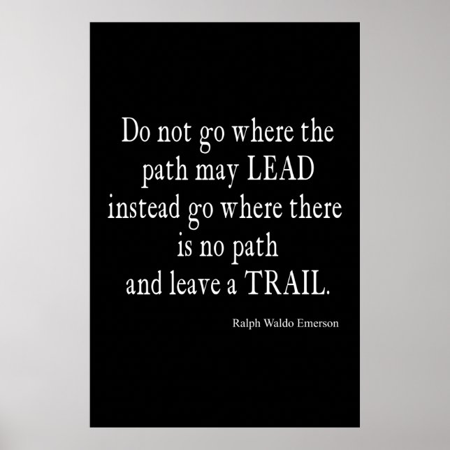 Vintage Emerson Inspirational Leadership Quote Poster (Front)
