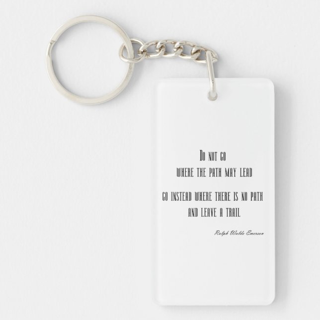 Vintage Emerson Inspirational Quote Customisable Key Ring (Front)