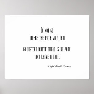 Vintage Emerson Inspirational Quote Customizable Poster