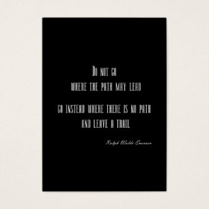 Vintage Emerson Inspirational Quote on Black