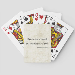 Vintage Emerson Inspirational Quote Playing Cards