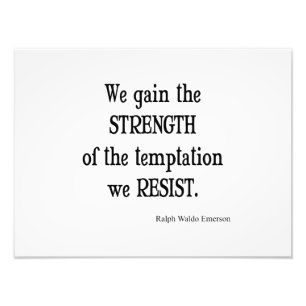 Vintage Emerson Inspirational Strength Quote Photo Print