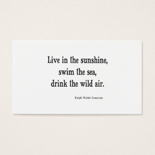 Vintage Emerson Live in Sunshine Quote